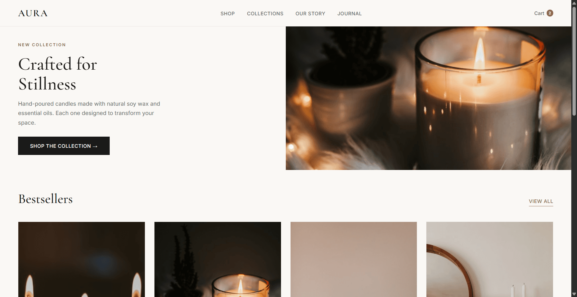 Custom storefront designed for your brand